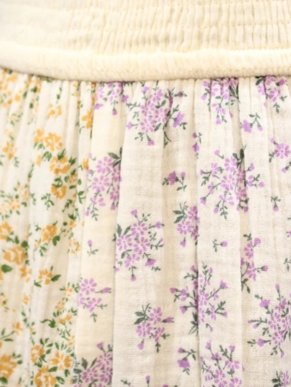Oddi Delicate Dainty Print Cream Patchwork Floral Ruffle Maxi Dress Nwt Small - Picture 5 of 9